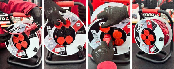 Przedłużacz bębnowy 3x2,5 mm 30 m Yato YT-8106