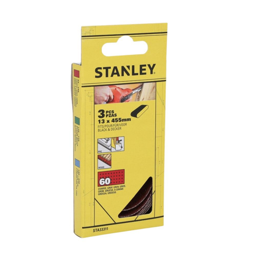 Taśma szlifierska 13 x 455 mm P60 3 szt. Stanley STA33311-XJ