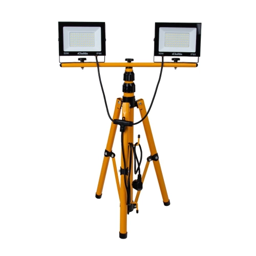 Reflektor budowlany LED ze statywem 2x50 W 4500 K Geko K02054