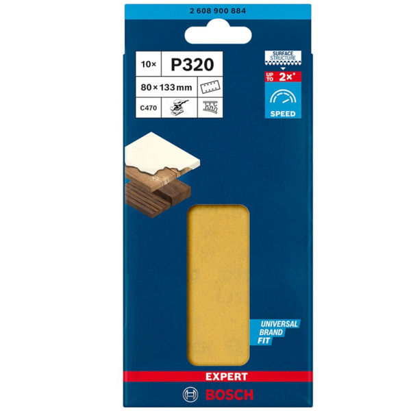 Papier ścierny Bosch EXPERT C470 80x133mm P320 10szt.