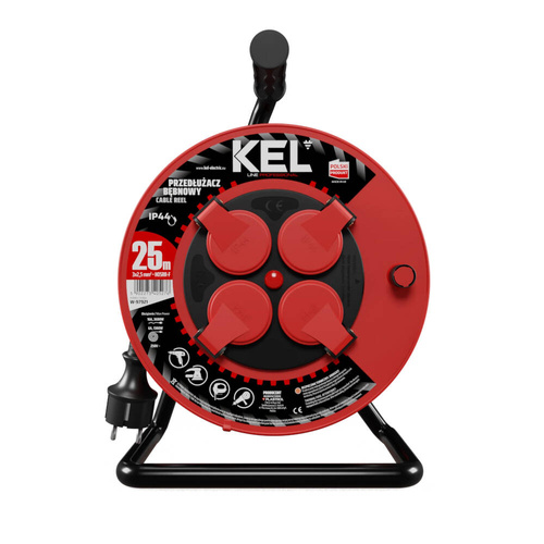 Przedłużacz bębnowy Kel Professional W-97921 25m 3x2,5