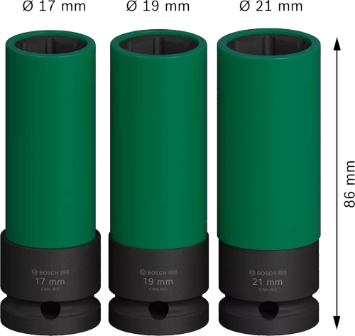 Zestaw nasadek udarowych do felg aluminiowych Bosch S2608003033