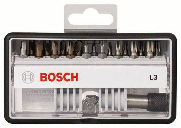 Bosch 2607002569 Zestaw 18+1-częściowych końcówek wkręcających L3 Robust Line