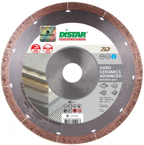 Tarcza diamentowa Hard Ceramics Advanсed 1A1R 350x1,8x10x25,4 DISTAR 11120049015