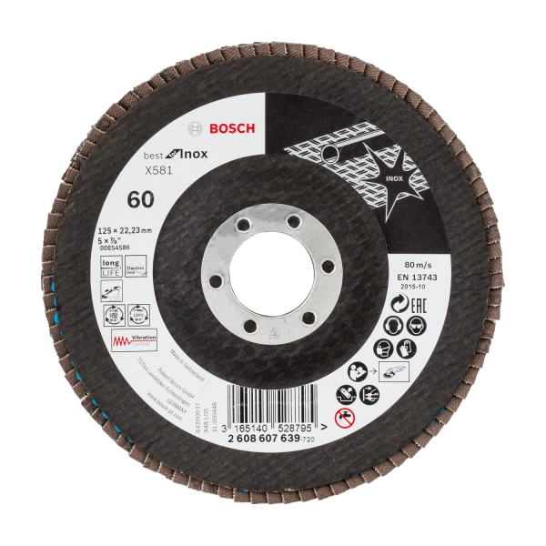 Tarcza listkowa do stali nierdzewnej X581 125x22,23 P60 Bosch 2608607639