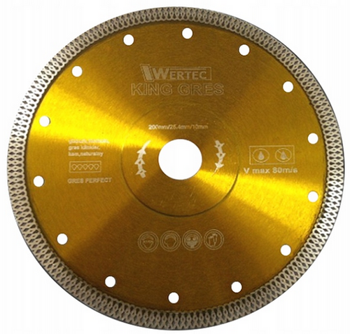 Tarcza diamentowa do gresu Wertec KING GRES 200x25,4x10 mm ( KINGGRES200)
