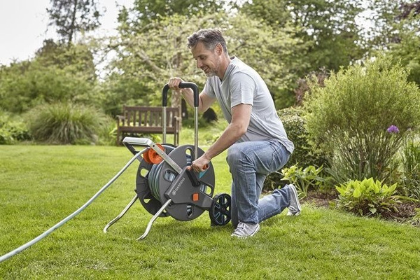 Zestaw wózek na wąż AquaRoll L Easy + wąż 50 m Gardena 18522-20