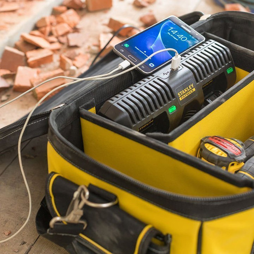 Torba narzędziowa z 2 portami do ładowania Stanley Fatmax FMCB100B-QW