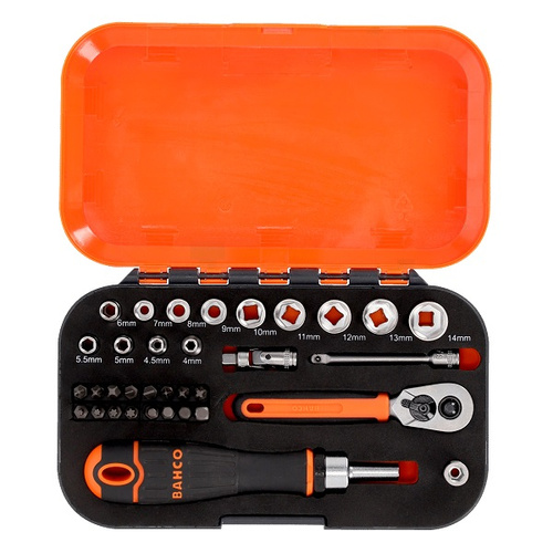 Zestaw kluczy nasadowych i bitów Bahco S34MC8H