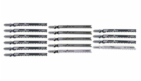 Zestaw 15 brzeszczotów do wyrzynarek BOSCH 2607011436