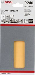 Papier ścierny C470, opakowanie 10 szt. 93 x 186 mm, P 240 Bosch 2608605258