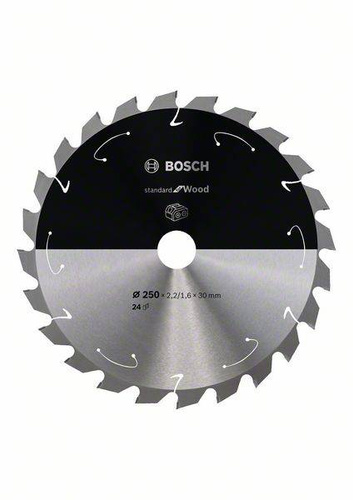 Tarcza do piły tarczowej bezprzewodowej Standard for Wood 250 × 2,2 / 1,6 × 30 T24 Bosch 2608837727