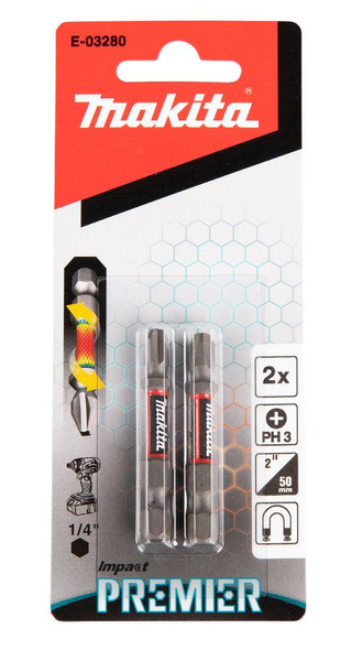 Końcówka wkrętakowa udarowa PH3-50MM IMPACT PREMIER TYP E(2SZT) MAKITA E-03280