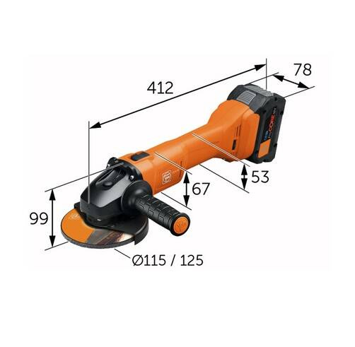 Szlifierka kątowa Fein CCG 18-125-12 AS (71221661000)