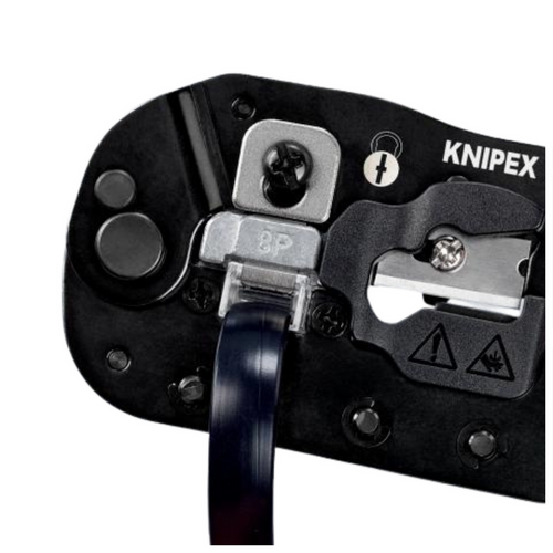 Szczypce do zagniatania złączy typu Western RJ45 Knipex 975113