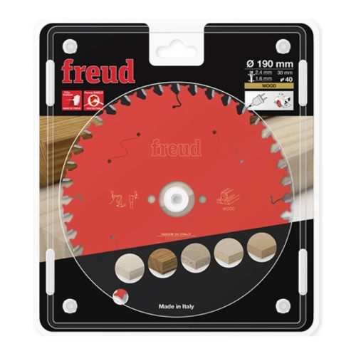 Tarcza do cięcia drewna uniwersalna 190x2,4/1,6x30 mm Z40 Freud FR13W007H