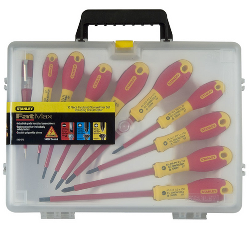 Zestaw 9 szt. wkrętaków izolowanych + tester napięcia Stanley FatMax 0-62-573