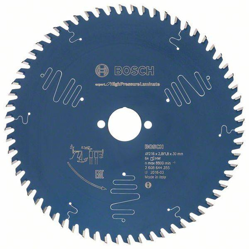 Tarcza Expert for High Pressure Laminate do pił kątowych 216x30 Bosch 2608644355