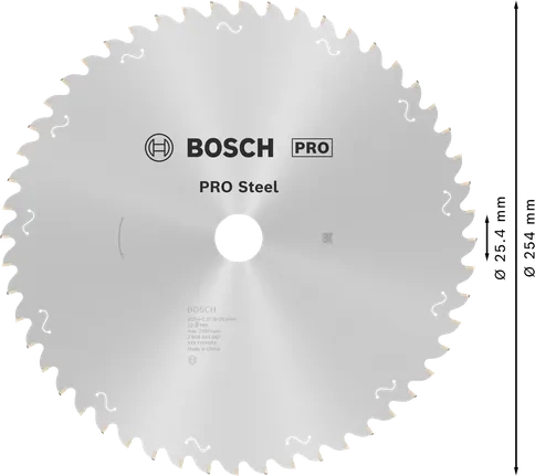 Tarcza pilarska Bosch PRO Steel 254×2,2×25,4 mm, T52 2608844867