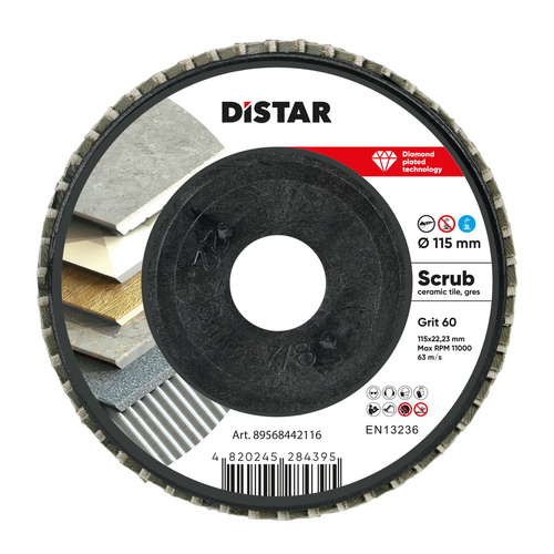 Tarcza listkowa diamentowa Distar 115x22,23 mm #60 89568442116