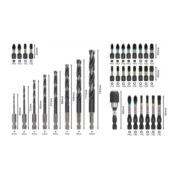 Zestaw bitów i wierteł Bosch 2608521U81