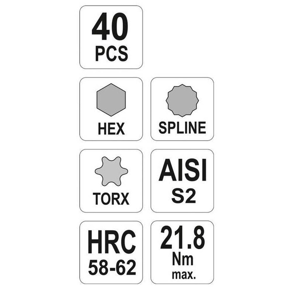 Zestaw końcówek wkrętakowych Yato YT-0400