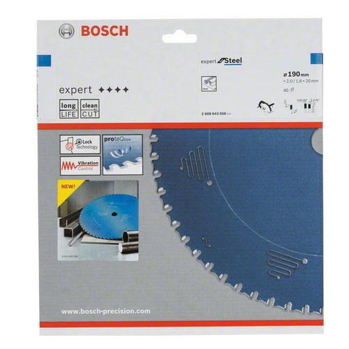 Tarcza do cięcia metalu Bosch Expert 190X20X2/1.6X40T