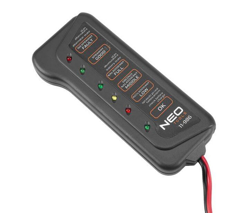 Tester akumulatorów i ładowania 12 V LED NEO Tools 11-986