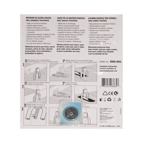 Cyfrowy miernik wysokości CMT DHG-001