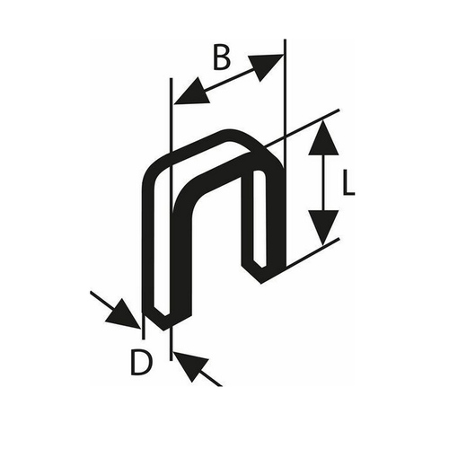 Zszywki Bosch z wąskim grzbietem - typ 55, powlekane żywicą (1000szt.)