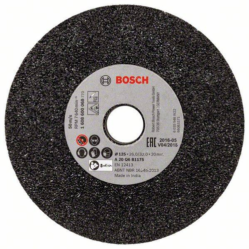 Tarcza szlifierska do szlifierki prostej A 20 Q6 B1175 125x26 Bosch 1608600068