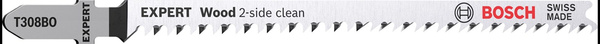 Brzeszczot do wyrzynarek EXPERT ‘Wood 2-side clean’ T 308 BO 3 szt. Bosch 2608900554
