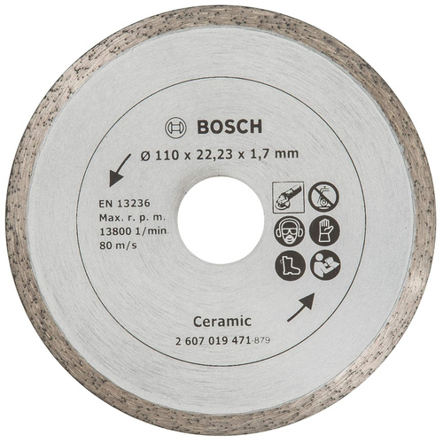 Diamentowa tarcza tnąca do płytek 110x1,7x22,23mm Bosch 2607019471