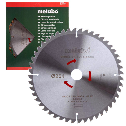Piła do cięcia drewna 254x2,4x30 48z Metabo 628061000