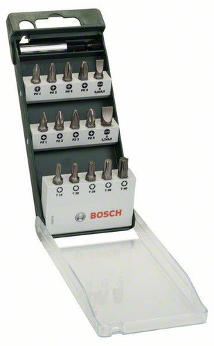 16-częściowy zestaw standardowych końcówek wkręcających, mieszany (S, PH, PZ, T) Bosch 2609255977