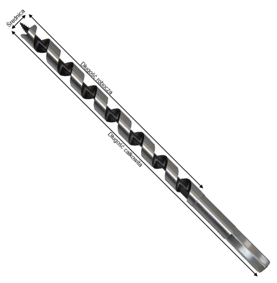 Świder cylindryczny 12 x 500 mm do drewna E-07939 Makita