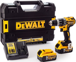 Akumulatorowa wiertarko-wkrętarka DCD797P2B DeWalt + 2 x akumulator + ładowarka + walizka