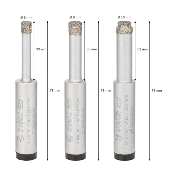 Zestaw wierteł diamentowych do ceramiki Bosch 2608587145 