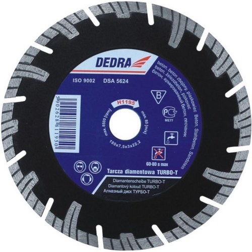 Dedra tarcza diamentowa Turbo-T 230mm H1197