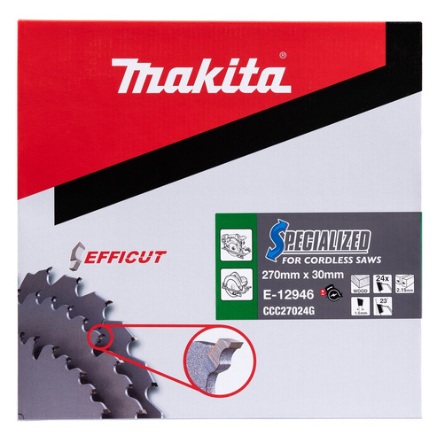 Tarcza tnąca do drewna 270 x 30 mm, 24Z Makita E-12946