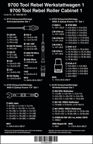 Wózek narzędziowy Wera 1 Tool Rebel 9700 05150130001