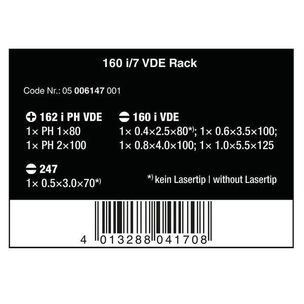 Zestaw wkrętaków izolowanych 1kV Wera - 7 elementów + wieszak