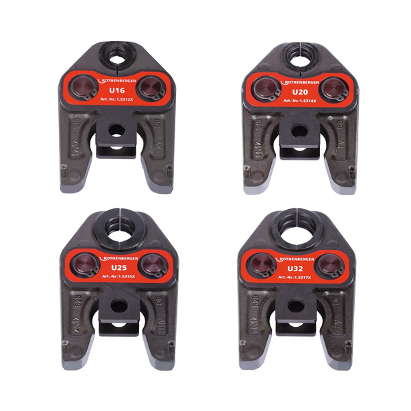 Zestaw 4 szczęk zaciskowych Rothenberger Standard U 16-20-25-32 mm