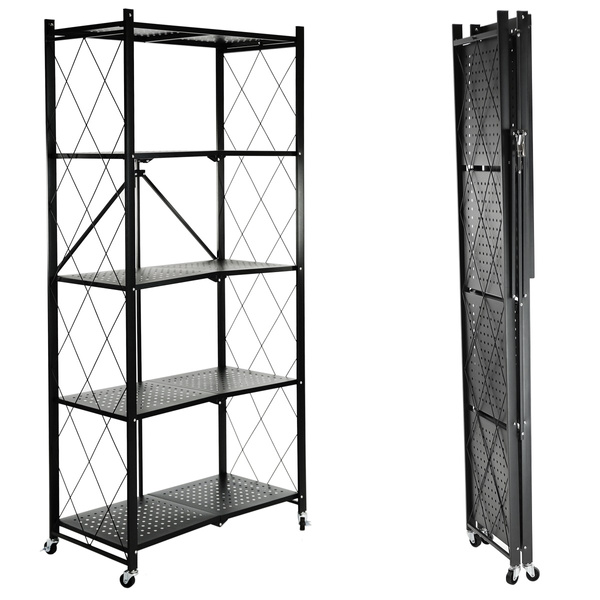 Regał Belivio SIMON Black 5-poziomowy WER89071-outlet