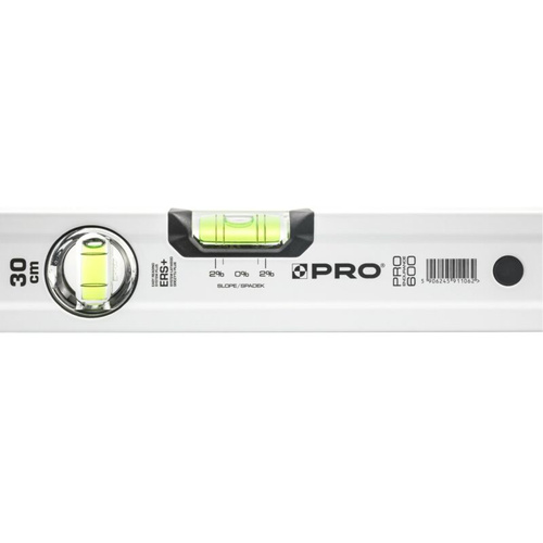 Poziomica PRO600 AB-030 malowana biała z libellą 2% 30 CM
