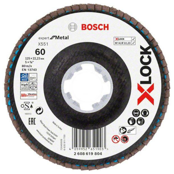 Tarcza listkowa X551 Expert for Metal X-LOCK 125x22,23x60 Bosch 2608619804