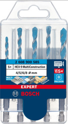 Zestaw wierteł Bosch EXPERT HEX-9 MultiConstruction 2608900585