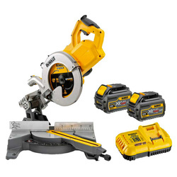 Akumulatorowa pilarka ukosowa DCS778T2 DeWalt + 2 x akumulator + ładowarka
