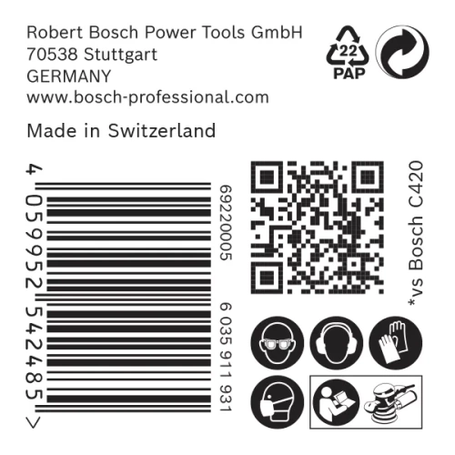 Papier ścierny C470 125 mm G80 Bosch 2608900910 (50 szt.)