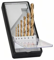 6-elem. zestaw wierteł do metalu Robust Line HSS-TiN, 135°, 2–8 mm Bosch 2607010530